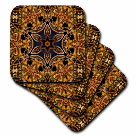 

3dRose Turkish Decorative Flower Mandala Soft Coasters set of 8