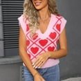 thumbnail image 6 of Heisall Womens Sweater Vests Autumn Winter Heart-shaped Print V-Neck Sleeveless Casual Pullover Knit Tops Fashion Loose Style, 6 of 8