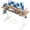 Natural+White, variant on Costway 63 x 24 Inch Electric Standing Desk with 3 Memory Presets, Cable Management & Hook Rustic Brown+Black