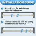 thumbnail image 6 of Shower Curtain ,Diameter Adjustable Spring Tension Stainless Steel Telescoping Rod,Easy Install,No Rust, 6 of 7