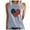 DT-Gray, variant on Women's American Flag Patchwork Heart Tank Top - Polyester Patriotic & Cute Wear, for Patriotic Events