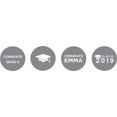 thumbnail image 2 of Darling Souvenir 190 Pcs Graduation Theme Custom Stickers chocolate stickers DIY Candy Favor-Gray, 2 of 2