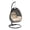Beige, variant on LeisureMod Charcoal Wicker Indoor Outdoor Bedroom Patio Hanging Egg Swing Chair with Stand and Cushion Dark Green