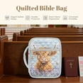 thumbnail image 6 of ZUXONGSY Highland Cow Lavender Print Bible Cover for Women Quilted Bible Carrying Case Large ChuZU Bag with Handle Christian Gift for Daily Use, 6 of 7