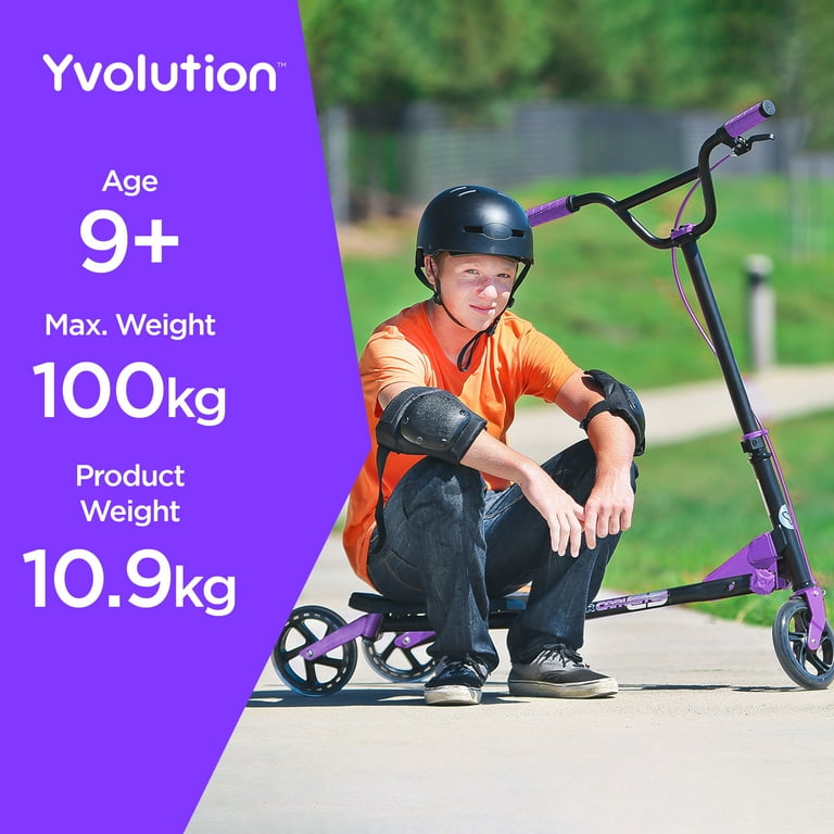 Yvolution Y Fliker C5 Foldable Drift Swing Scooter Kids Age 9