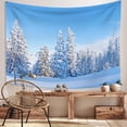 thumbnail image 5 of DaShan Winter Forest Tapestry Wall Hanging,Winter Scenery Backdrop for Bedroom Living Room Dorm,60"Wx50"L, 5 of 5