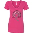thumbnail image 3 of Inktastic Parkinson's Awareness Ribbon Rainbow Women's V-Neck T-Shirt, 3 of 5