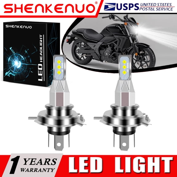 SHENKENUO for Honda CTX700 CTX700N 2014-2017 2X 9003 H4 LED Headlights Bulbs Super White,Pack of 2,C60