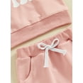 thumbnail image 6 of Bagilaanoe 2pcs Toddler Baby Girl Shorts Set Short Sleeve Letter Print T Shirt Tops + Shorts 6M 12M 18M 24M 3T Kids Casual Summer Clothes, 6 of 8