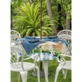 thumbnail image 4 of Outdoor Tablecloth with Umbrella Hole Zipper Blue Plaid Easter Round Tablecloth 60" Waterproof Outside Table Cloth Blue Truck Spring Floral Bunny Rustic Patio Table Cover Tablecloths for Picnic Party, 4 of 8