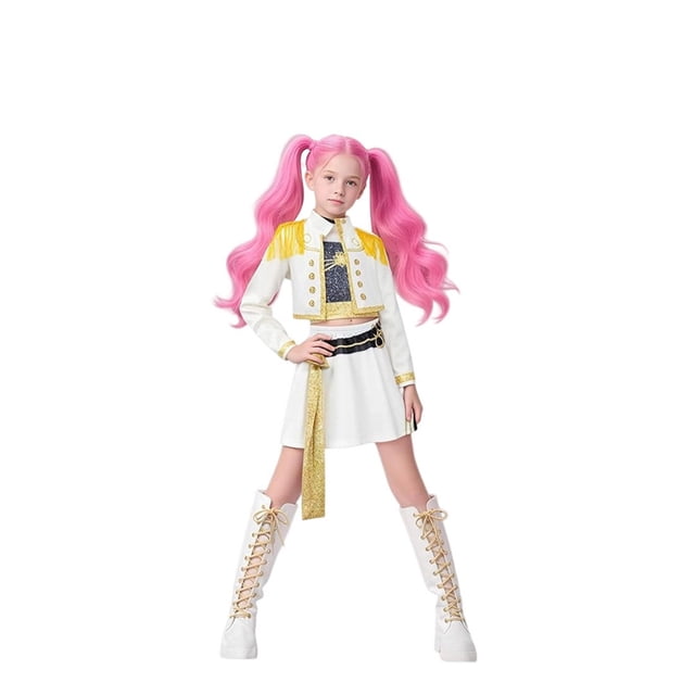 Disfraz de cazador de Halloween for niños grandes, Rumi, Mira, Zoey, cantantes, baile, escenario, juego de rol, trajes de cosplay for niños, 2026