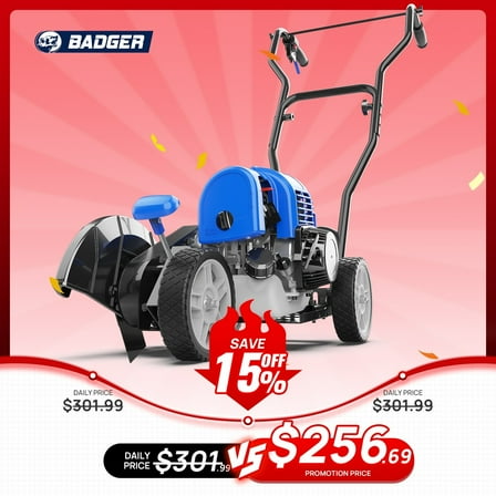 BADGER Edger Lawn Tool 31cc 4-Cycle Lawn Edger Walk Behind