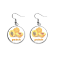 thumbnail image 1 of Peach Mosaic Tile Meat Ear Dangle Silver Drop Earring Jewelry Woman, 1 of 3