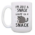 thumbnail image 2 of ThisWear Raccoon Coffee Mug Just a Snack Lookin for a Snack Trash Panda Mug 15oz Coffee Mug, 2 of 4