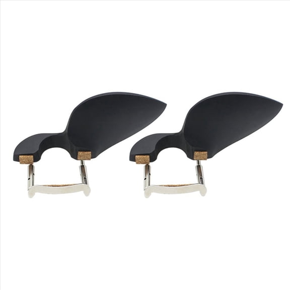 2X 3/4 4/4 Violin Chin Rest Chinrest Wood with Standard Bracket Black