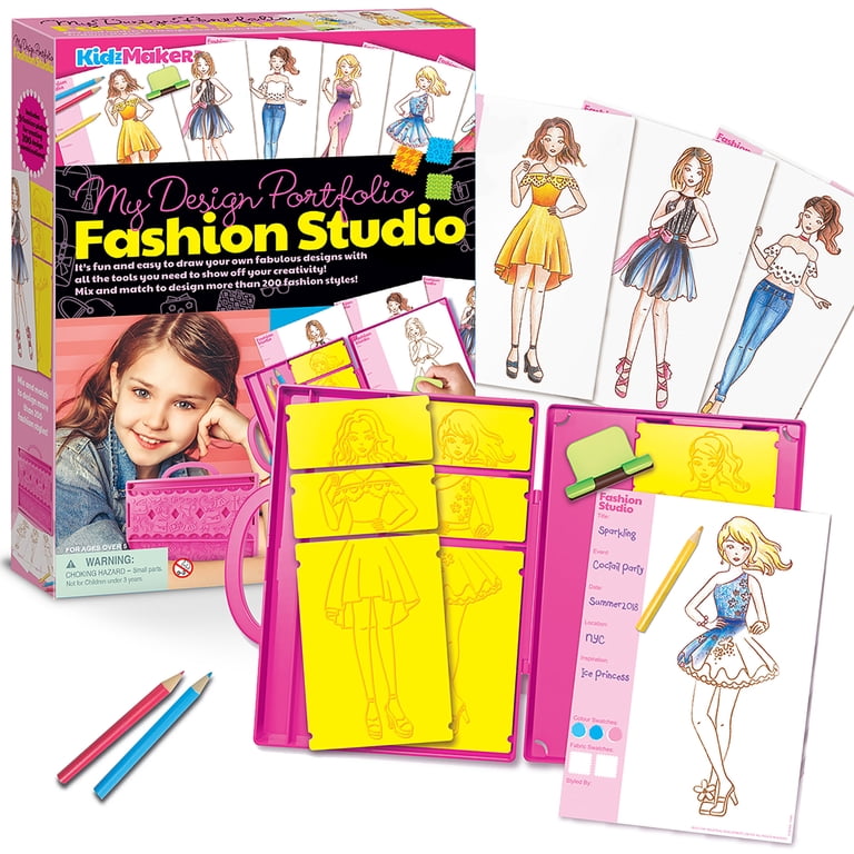 4M: KidzMaker: My Design Portfolio Fashion Studio - Design & Draw