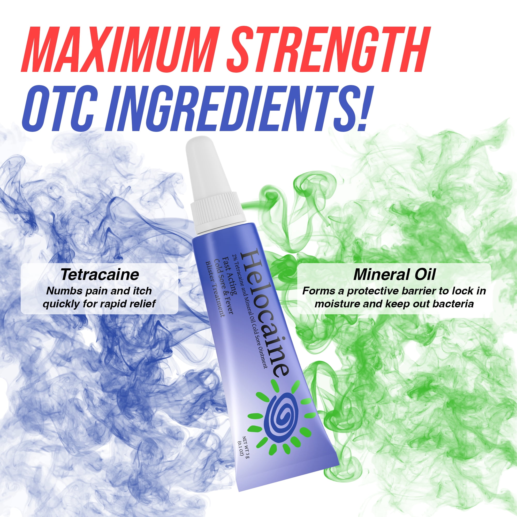 Helocaine Cold Sore & Fever Blister Ointment, 2% Tetracaine, 3g