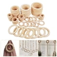 thumbnail image 2 of 40Pcs Unfinished Wood Rings for Craft, Rings Pendant and Connectors 8 Size 15-50mm Wood Rings, 2 of 8