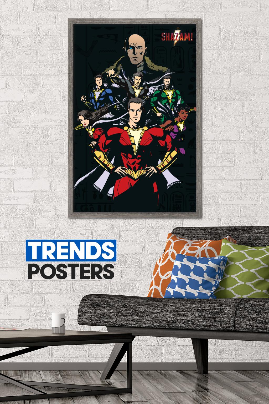 DC Comics Movie - Shazam - Group Wall Poster, 22.375" x 34", Framed