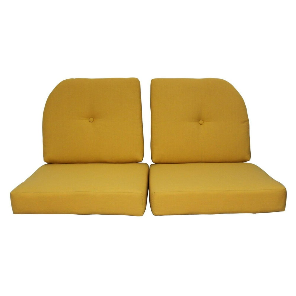 FiberBuilt Paradise Cushions Sunbrella Wicker Loveseat Seat and Back