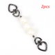 thumbnail image 3 of Accesorios de cadena de perlas Liso Blanco Imitación Perla Teléfono Teléfono Correas San Valentín Día Decoración Regalos de cumpleaños para mujeres gris seitruly AP004772-02, 3 of 7