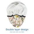 thumbnail image 4 of Shower Caps,Pioneer Flower Floral Print Pattern Waterproof Shower Cap for Women 4 Pieces,Double Reusable Hair Cover for Shower PEVA Elastic Stretch Hem, 4 of 7