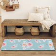 thumbnail image 4 of Pioneer Flower Floral Print Pattern Bathroom Rugs Mat, Non Slip Microfiber Bathroom Rug with Rubber Backing, Soft Mats for Bathroom Floor Tub Shower, 17"x47", 4 of 5
