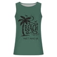 thumbnail image 2 of Gifts for Men! LINGLANG Mens Lightweight Sleeveless Tank Top Palm Tree Graphic Hawaiian Style, 2 of 4