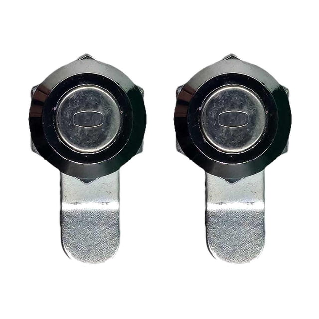 Pack 2 Pzs Cerradura De Acero Con Llave P/ Gabinete plateado 5.5cm