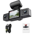 Three Channel Black Box Car Accessories High Definition Cam Video Recorder with Rear View DVR