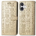 thumbnail image 1 of Funda Cartera FOXDOCK para iPhone 17 , Flip PU con Relieve de Gatos y Perros, Tarjetero y Soporte, 1 of 6