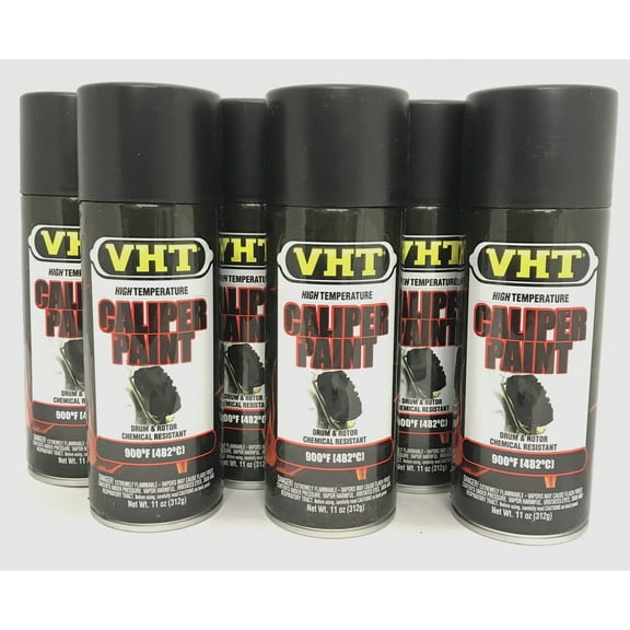 VHT SP739-6 PACK SATIN BLACK Brake Caliper Paint - High Heat - 11 oz Aerosol