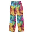 thumbnail image 2 of FORMRS Kids Pajama Pants with Pockets Size 13-14Y Boys Lounge Sleep Bottoms, Vibrant Leaves Pattern, 2 of 8