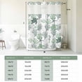 thumbnail image 5 of Sage Green Coastal No Hook Shower Curtain with Snap in Liner, Sea Turtle Nautical Coral Summer Beach Double-Layer Waterproof Fabric Shower Curtains for Bathroom Hotel Bathtub, Mesh Top 54"x78", 5 of 9
