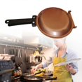 thumbnail image 4 of Space Saving Breakfast Pan For Efficient Meal Preparation And Easy Cleaning Double-Sided Frying Pan Green, 4 of 4