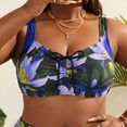 thumbnail image 6 of WRKEKC Plus Size Bikini Sets for Women Print Halter Top Side Tie Bottoms 2 Piece Swimsuit with Removable Cups Summer Beach, 6 of 8