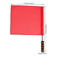 thumbnail image 2 of Topbathy 3pcs Stainless Steel Red Referee Flags for Sports Training and Events Color Guard Racing Match Waving Flags, 2 of 5