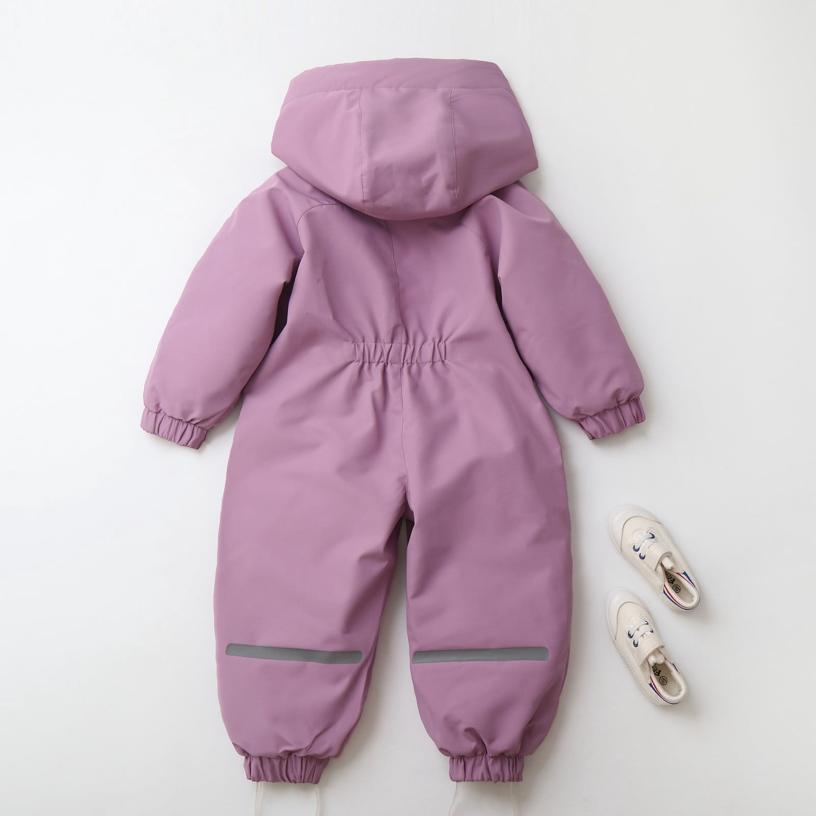 KAUOD Boys Girls One Piece Snowsuits Fleece-Lined Hooded Insulated Ski Jumpsuits Front Pockets Side Zipper Snowboard Suits