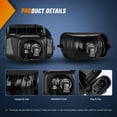 thumbnail image 3 of Nilight Fog Light Assembly Fit for 2002-2007 Chevy Silverado 1500 2500 3500 2002-2006 Chevy Avalanche w/o Body Cladding with H10 Halogen Bulbs Amber Lens, 3 of 7