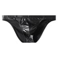 thumbnail image 7 of SGFCWSX Men's PU Faux-Leather Low-Rise Briefs** Black XXL, 7 of 7