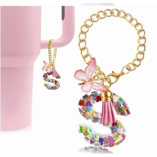 Letter Keychain For Cup Enthusiasts Initial Charm With Secure Lobster Clasp