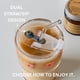 thumbnail image 5 of Vaso de vidrio Olvini de 380 ml con pajita y tapa para café helado, 5 of 7