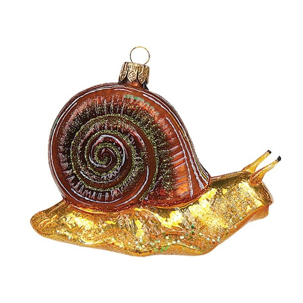 Garden Snail Polish Mouth Blown Glass Christmas Ornament Tree