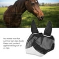 thumbnail image 3 of Horse Face Cover, Fine Mesh Fly Guard Breathable Prevent Bites with Ears Long Nose, 3 of 8