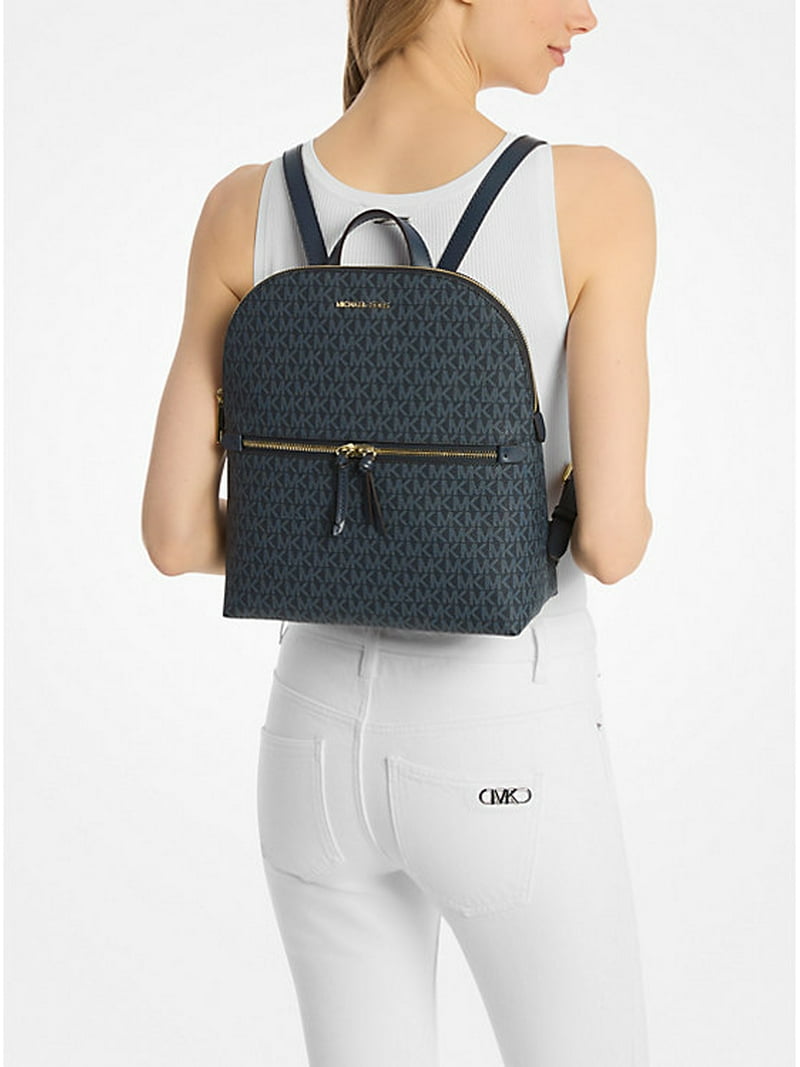 MICHAEL KORS Dallas Medium Signature Logo Backpack-Admiral