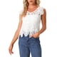 thumbnail image 1 of Blusa de encaje bohemia blanca transparente de verano para mujer INSPIRE CHIC, 1 of 1