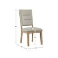 thumbnail image 3 of Lexicon Aberdeen Wood and Fabric Dining Room Side Chair in Beige (Set of 2), 3 of 5