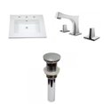 thumbnail image 1 of American Imaginations 25-in. W 3H8-in. Ceramic Top Set In White Color - Overflow Drain Incl. AI-29926, 1 of 9