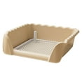 thumbnail image 3 of TOOYFUL Dog Toilet with Removable Post Compact Pet Litter Pan Portable Easily Clean Potty Trainer Training Potty Tray for Rabbit Indoor Puppy Coffee, 3 of 10