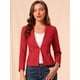 thumbnail image 2 of Oficina de trabajo para mujer, sin cuello, con cremallera, abrigo corto, traje, chaqueta, chaqueta cortada rojo XL, 2 of 6